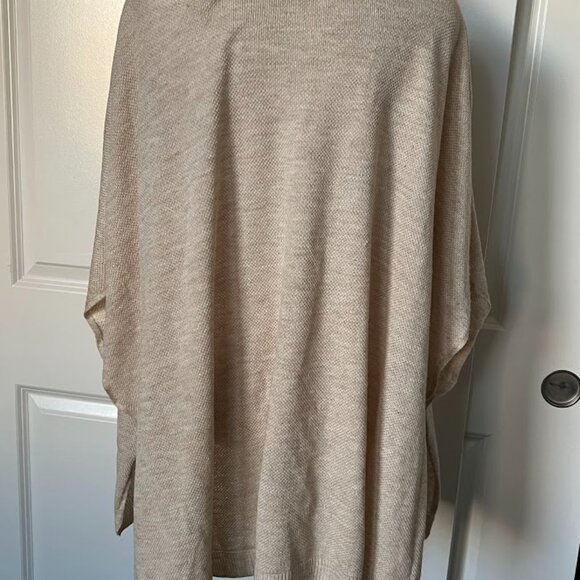 Ann Taylor LOFT Open Front Draped Lightweight Knit Sweater Cardigan Size M/L - Picture 2 of 14